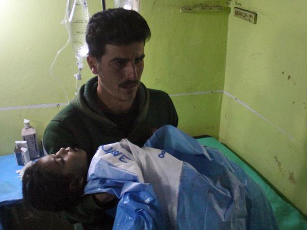Khan Sheikhun, April 2017: Bei einem mutmaßlichen Giftgasangriff des syrischen Regimes starben 58 Zivilisten. 