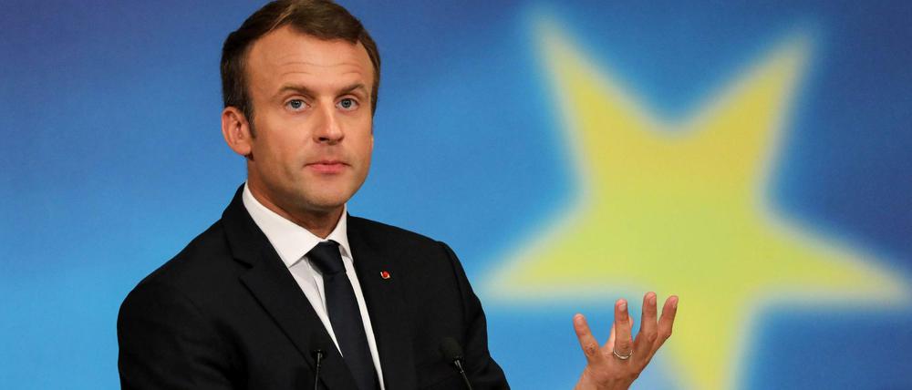 Frankreichs Präsidentt Emmanuel Macron bei seiner Rede an der Sorbonne am 26. September in Paris.