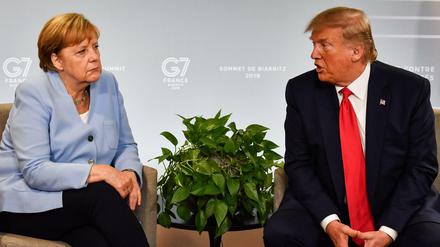 Auf Distanz: Kanzlerin Angela Merkel und Präsident Donald Trump haben schon lange ein schwieriges Verhältnis.
