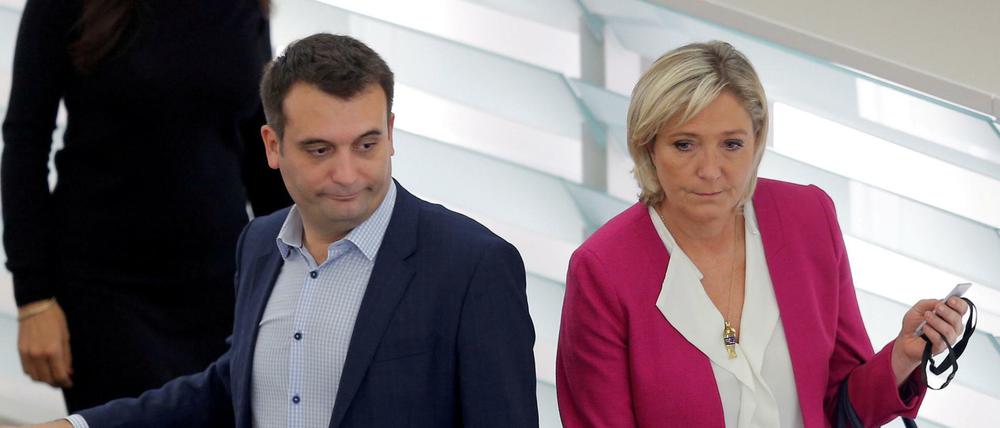 Getrennte Wege: Front-National-Chefin Marine Le Pen und der abtrünnige Florian Philippot