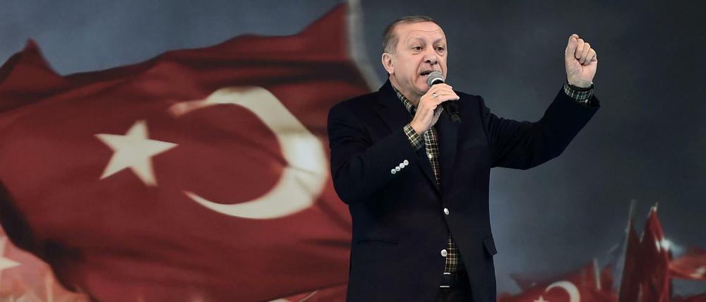 Recep Tayyip Erdogan bei der Veranstaltung zum Weltfrauentag am Sonntag in Istanbul.