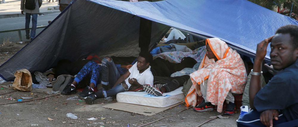 Ein wildes Flüchtlingslager in Paris wurde in der vergangenen Woche geräumt.