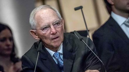 Bundestagspräsident Wolfgang Schäuble bei seiner Rede zum Tag der Deutschen Einheit.
