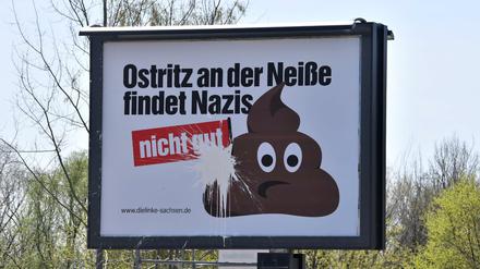 Plakat gegen das Nazifestival in Ostritz.