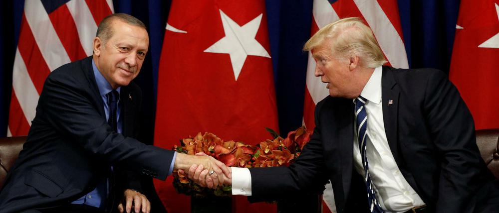 Nun Freunde? Der türkische Präsident Recep Tayyip Erdogan und US-Präsident Donald Trump Am Donnerstag in New York. 