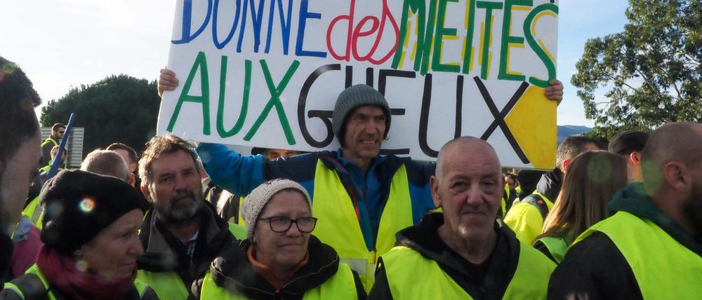 Proteste der "Gelbwesten" am 22. Dezember in Südfrankreich.