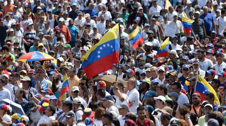 Massenkundgebung gegen das Regime in Caracas. 