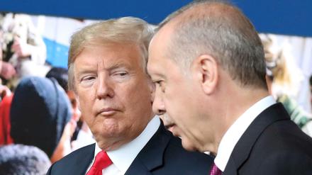 Donald Trump und Recep Tayyip Erdogan beim Nato-Gipfel im Juli.
