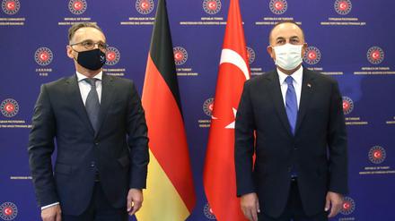 Angespannt. Die Außenminister Deutschlands und der Türkei, Heiko Maas und Mevlut Cavusoglu am Dienstag.