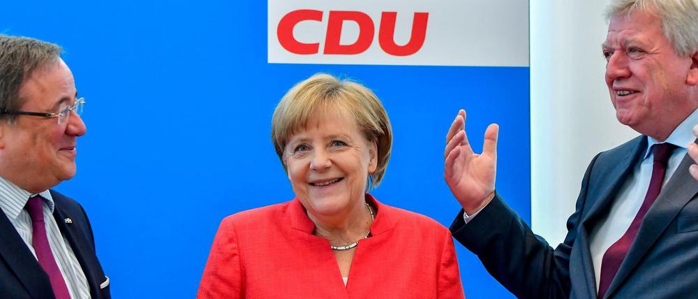 Angela Merkel am Montag in Berlin. 