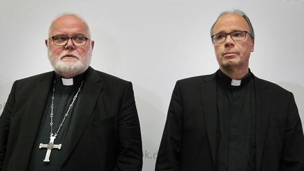 Kardinal Reinhard Marx und der Trierer Bischof Stephan Ackermann bei der Vorstellung der Studie zum Missbrauch in der katholischen Kirche.