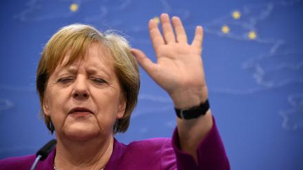 Kanzlerin Angela Merkel beim EU-Gipfel.