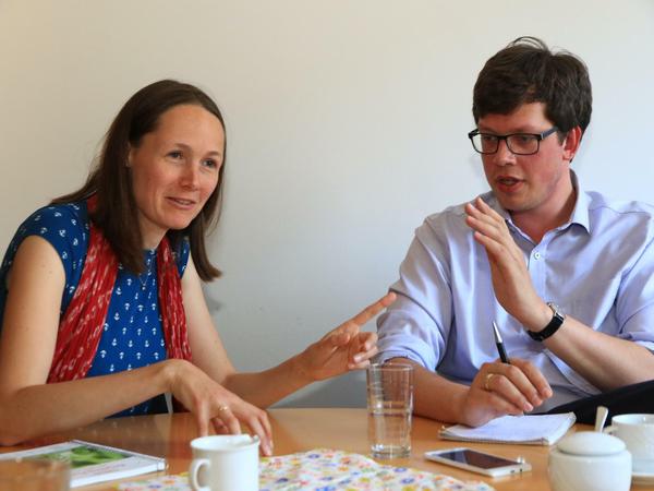 Ingrid Nestle, Sprecherin für Energiewirtschaft der Grünen im Bundestag und Lukas Köhler, Sprecher für Klimapolitik der FDP-Fraktion.