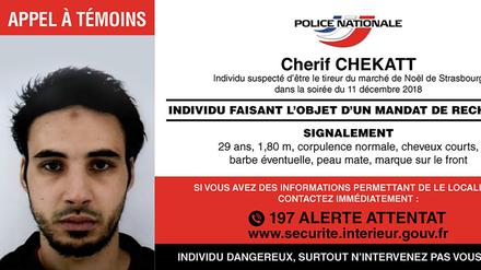Auf der Flucht. Mit diesem Steckbrief sucht die französische Polizei nach dem mutmaßlichen Attentäter.