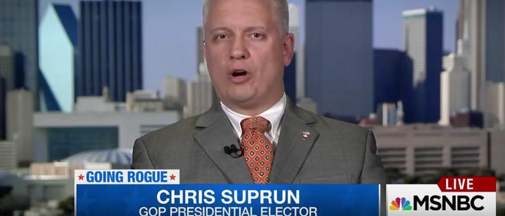 Chris Suprun will als Wahlmann Trump die Stimme verweigern.