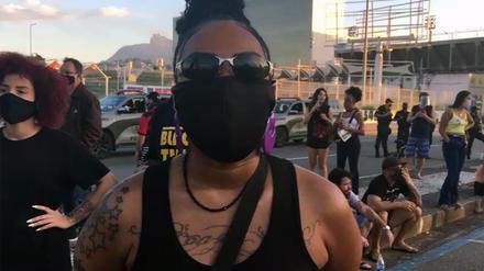 Marcele Oliver gehörte zu den vielen Demonstranten, die in Rio für die Rechte afrobrasilianischen Bevölkerung protestierten. 