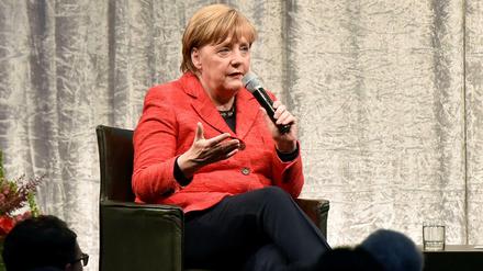 Bundeskanzlerin Angela Merkel in Düsseldorf.