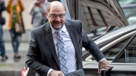 SPD-Chef Martin Schulz am Mittwoch vor dem Spitzengespräch mit der Union. 