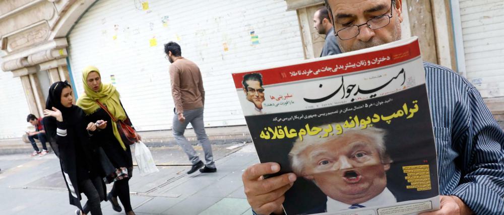 "Der verrückte Trump und das Atomabkommen" titelte die iranische Zeitung "Omid Javan" am 14. Oktober 207 - aber so verrückt ist Trump vielleicht gar nicht. 