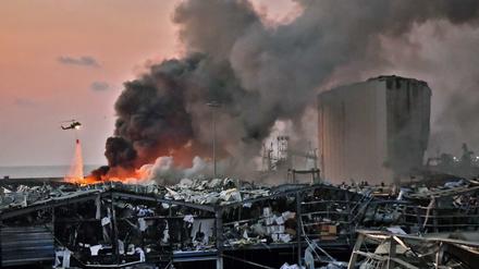 Inferno in Beirut nach der Explosion am 4. August 2020 