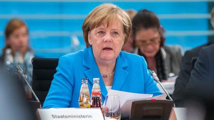 Bundeskanzlerin Angela Merkel (CDU) beim Integrationsgipfel.