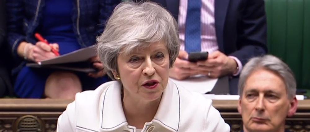 Premierministerin Theresa May warb im Unterhaus noch einmal für ihren Brexit-Deal mit der EU.