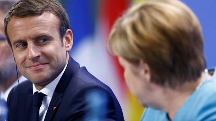 Frankreichs Präsident Emmanuel Macron und Bundeskanzlerin Angela Merkel