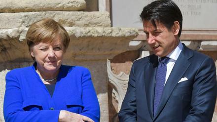 Kanzlerin Angela Merkel und Italiens Regierungschef Giuseppe Conte.
