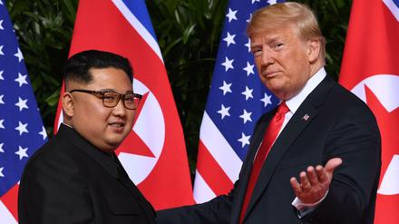 Im Juni 2018 hatten sich Nordkoreas Machthaber Kim und US-Präsident Trump erstmals in Singapur getroffen.