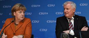 Angela Merkel und Horst Seehofer auf der gemeinsamen Pressekonferenz.