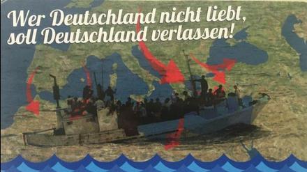 Diese Postkarte von der rechtsextremen Kleinpartei "Der III. Weg" erreichte die Potsdamer Neuesten Nachrichten am Montag.