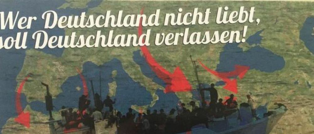 Diese Postkarte von der rechtsextremen Kleinpartei "Der III. Weg" erreichte die Potsdamer Neuesten Nachrichten am Montag.