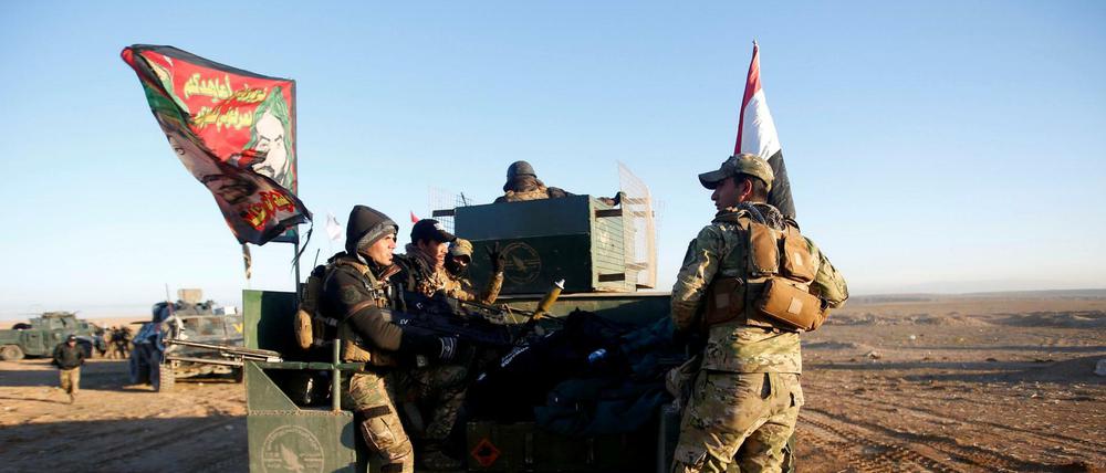 Irakische Truppen auf dem Vormarsch nach Mossul