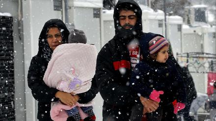 Eisige Temperaturen. Viele Flüchtlinge leiden unter dem Wintereinbruch.