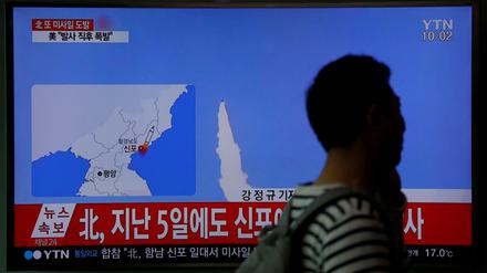 Der gescheiterte Raketentest wird in Südkorea mit Sorge beobachtet.