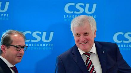 Auf Sondierung in Berlin: der CSU-Vorsitzende Horst Seehofer und sein neugewählter Landesgruppenchef Alexander Dobrindt.