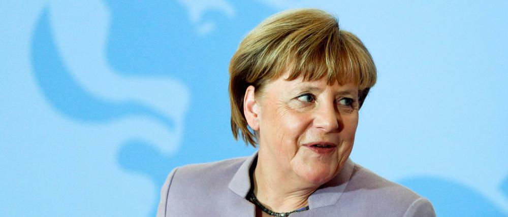 Angela Merkel bei einer Pressekonferenz in Luxemburg.