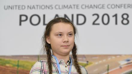 Die schwedische Schülerin Greta Thunberg bei der Klimakonferenz in Polen.