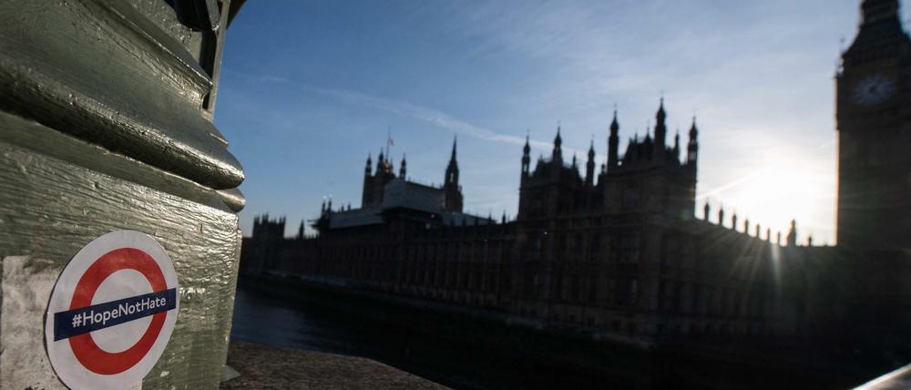 Blick auf das britische Parlament.