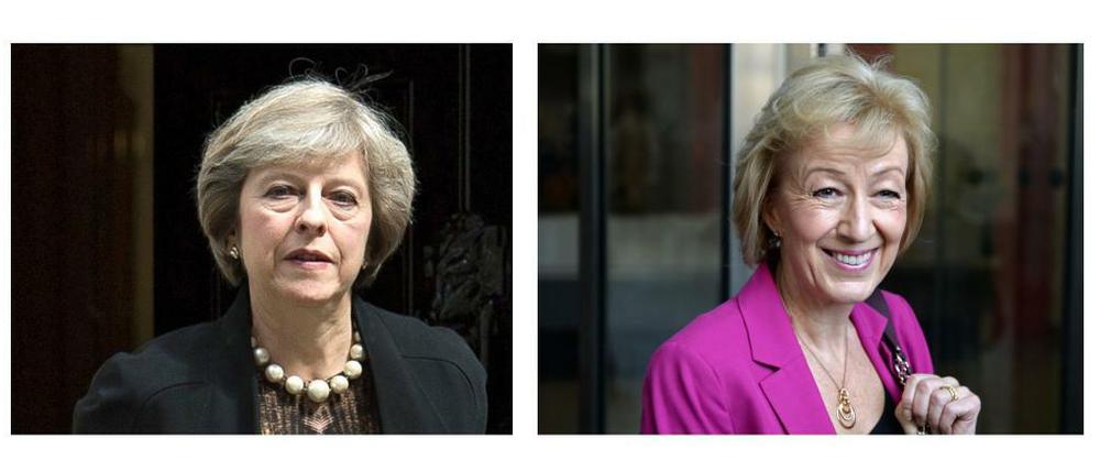 Theresa May (links), Andrea Leadsom (rechts).