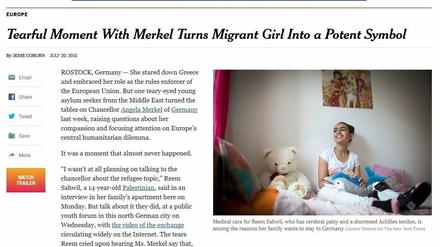 "Ein Moment voller Tränen". Der New York Times ist Reem Sahwil einen Aufmachger wert.