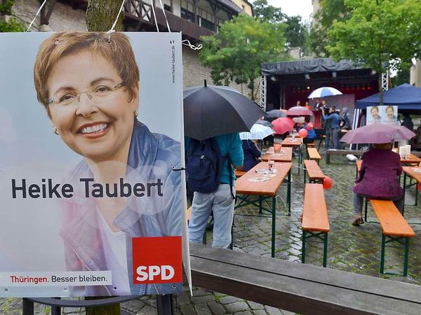 SPD-Wahlkampfabschluss in Jena - die SPD zerrieben im Duell zwischen Linke und CDU?