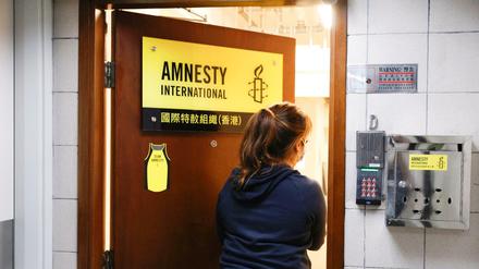 Eine Niederlassung von Amnesty in Hongkong