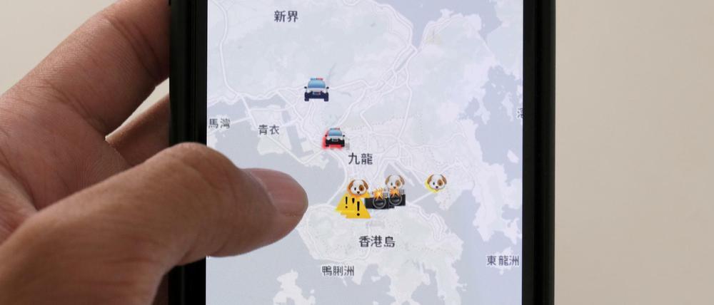 Die HKmap.live-App auf einem iPhone.