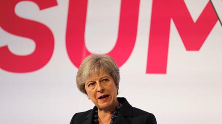 Die britische Regierungschefin Theresa May am Mittwoch in London. 