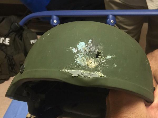 Dieser Helm rettete bei dem tödlichen Attentat in Orlando einem Polizisten das Leben.