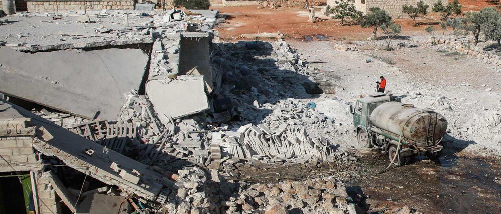 Luftangriff auf das syrische Dorf al-Sahharah (Symbolbild). 