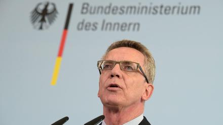 Bundesinnenminister Thomas de Maiziere (CDU).