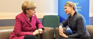 Angela Merkel und Julia Timoschenko