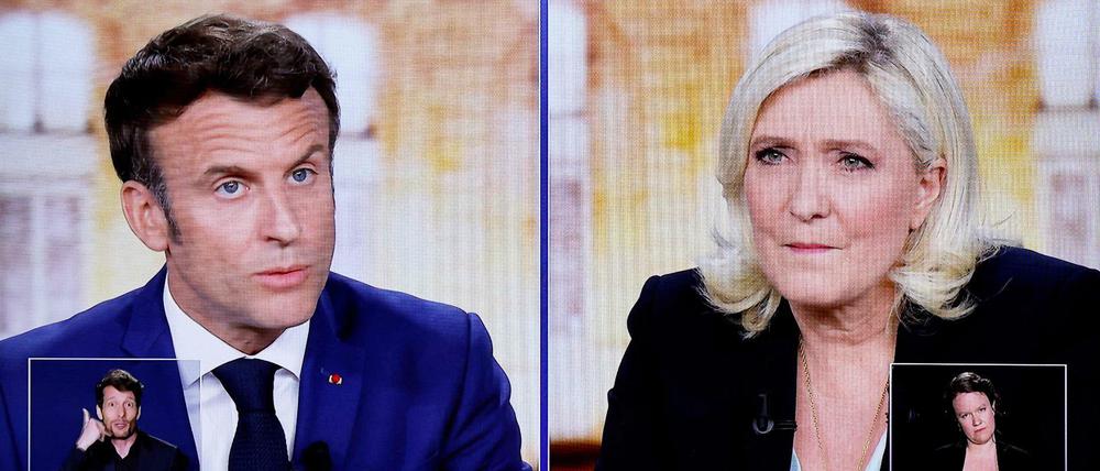 Emmanuel Macron und Marine Le Pen im TV-Duell